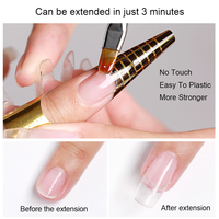 Vernis à ongles en Gel dur indolore, sous forme de Logo personnalisé, blanc, rose, transparent, Extension