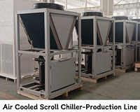 Refroidisseur d'eau industriel de haute qualité 20 kW 25 kW 30 kW de type scroll, mini-refroidisseur scroll à air et pompe à chaleur