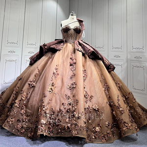 Vestido de Fiesta Largo con Lentejuelas y Encaje, Corte en Forma de Corazón, Antiestático, con Pliegues, para Quinceañera, Baile de Graduación, Modelo LSMU181 - Product Image 5