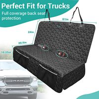 Housse de siège auto pour chien, housse de siège arrière pour animaux de compagnie, matelassée, résistante à l'eau, noire, grande taille, protection de siège arrière pour chien