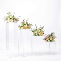 Supports de fleurs rectangulaires modernes en fer de haute qualité pour centres de table de mariage