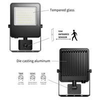 Projecteurs d'éclairage à prix compétitif avec capteur, étanches IP65, OUTLUX E017EIS-200W, économiques, 110-120V, 200W, 20000lm, 120° de faisceau, CE