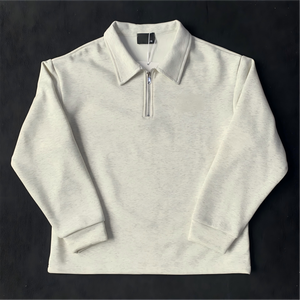 <span class=keywords><strong>Polo</strong></span> a Maniche Lunghe per <span class=keywords><strong>Uomo</strong></span> in 100% Cotone di Alta Qualità, Vestibilità Comoda, Design Personalizzato con Ricamo, Felpe Oversize in Maglia 420 GSM - Product Image 1