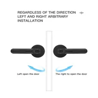 Serrure de poignée de porte intelligente à empreinte digitale One Touch Tuya Ble Cloud anti-regard indiscret en bois, métal et aluminium de grade B pour chambre à coucher