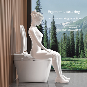 Inodoro Inteligente de Lujo 2026 en Oro Rosa, con Descarga Automática, sin Tanque, de una Pieza, con Asiento Bidé Calefactado para Baño Moderno - Product Image 2