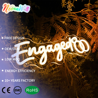 Neonawall Enseigne néon LED personnalisée, homologuée IP65, avec variateur d'intensité, alimentation USB 5V, lumière blanc chaud, pour décoration murale de douche nuptiale, fiançailles, mariage