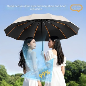 High Quality New Anti Uv Wind <strong>Rainstorm</strong> Automatic 3 Fold <strong>Umbrella</strong> Large Men Double Sunshade Dual Advertising <strong>Umbrella</strong> Customized - Product Image 2
