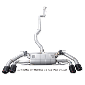 <span class=keywords><strong>Alfa</strong></span> Romeo 2,0 T de alta calidad, trébol de cuatro hojas, tubo de escape de seguridad de cuatro salidas, silenciador Giglia, sistema de escape de válvula electrónica - Product Image 1