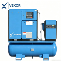 Compresseur d'air industriel à vis 4-en-1 7,5 kW 10 CV 8 bars AC VSD PM à vitesse variable et fixe pour découpe laser