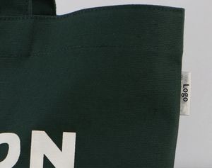 Sac fourre-tout en coton biologique personnalisé en usine, sac fourre-tout en toile de 12 oz avec logo imprimé personnalisé - Product Image 4