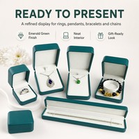 Luxuriöse Fandi Handgefertigte Modische PU-Leder Schmuck-Geschenkbox Anpassbare Farbe Logo Verpackung für Ringe Ohrringe Halsketten Armbänder