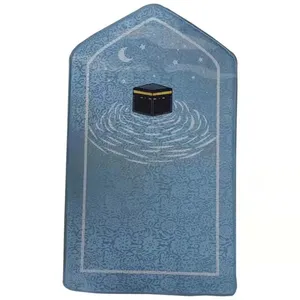 بطانية صلاة للمسلمين من النسيج راشيل رقيقة محفور باللون التركي مزودة بشراشيب سجادة صلاة للمسلمين للبيع بالجملة