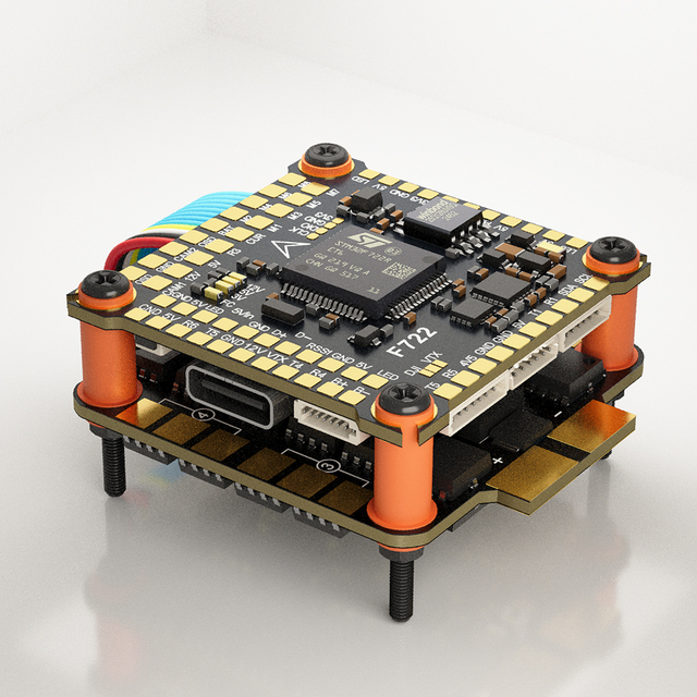 DAKE F722 Flight Controller F7 FC Supporting 8 Motors for FPV Racing Drones Solder-Free Installation