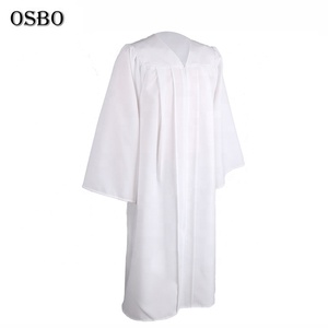 Robes de chœur en polyester blanc pour la remise des diplômes, fabriquées en Chine - Product Image 3