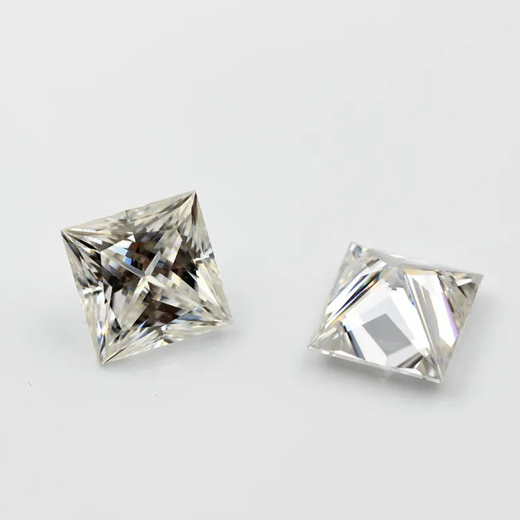 Wholesale full size loose square shape D color VVS moissanite diamond for jewelry making