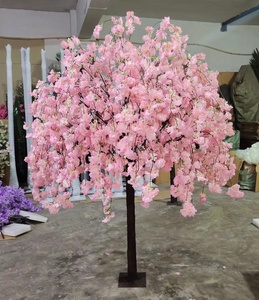 O-T014 grosir pohon palsu kustom dekorasi buatan pohon tengah meja bunga sakura sutra kualitas tinggi untuk pesta pernikahan - Product Image 3