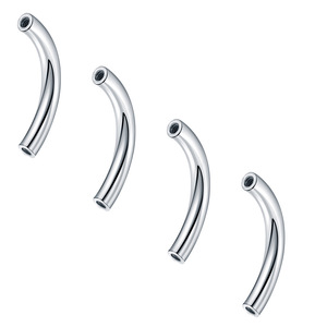 Tige Courbe en Acier Inoxydable pour Piercing Sourcil M1.0 1.2x6mm 1.2x8mm 1.2x10mm 1.2x12mm Accessoires de Bijoux DIY - Product Image 3