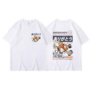 Venta al por mayor elemento de dibujos animados estilo suelto ocio <span class=keywords><strong>camiseta</strong></span> para hombres algodón calle hombres impresión algodón camisetas - Product Image 3