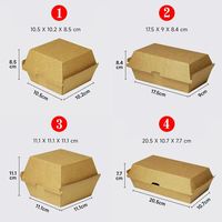 Boîte à hamburger en carton alimentaire, personnalisée et imprimée, pour restaurant de restauration rapide