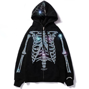 Motivo Termoadesivo di Lusso con Teschio in Strass, Logo Personalizzato in Cristallo per Magliette - Product Image 1