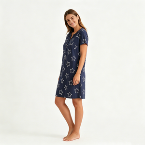 Camicia da <span class=keywords><strong>Notte</strong></span> per Donna in Bambù Ultra-Morbido, Ecologica, per l'Estate, Abbigliamento di Lusso per il Relax con Certificazione OEKO-TEX Standard 100 - Product Image 2