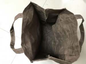 Sac de courses réutilisable en toile cirée, sac de poche pratique, marron, résistant, grand sac de courses - Product Image 2