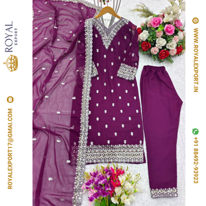 Nuevo hermoso diseño Top-Palazzo con Dupatta Set en Tarifa mayorista por Royal Export Surat - Product Image 3