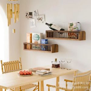Wooden <b>Wall</b> <b>Mounted</b> Kitchen Spice Rack Rectangle Durable Multipurpose Storage <b>Shelf</b> For Kitchen Bathroom Living Room - Product Image 2
