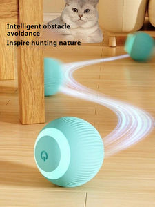 Bola rodante interactiva ecológica para gatos, estilo de moda Simple, características sostenibles, pelota de juguete para gatos de silicona - Product Image 4