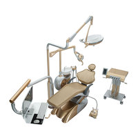 Unit Gigi Keselamatan Italia Multifungsi Premium Peralatan Gigi Tahan Lama Furnitur Klinik Gigi dengan Lampu Implan Pedal Kaki