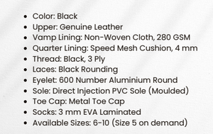 Chaussures de sécurité modernes en cuir véritable pour hommes, construction robuste, semelle solide, à lacets, style industriel, pour le travail quotidien, design classique - Product Image 4