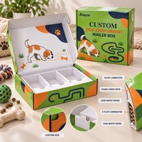 Boîte d'expédition personnalisée pour l'enrichissement des chiens, en carton ondulé E-Flute, pour les fournitures pour animaux de compagnie
