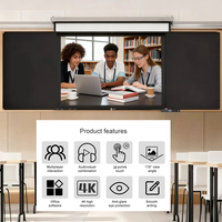 Tableau noir intelligent de haute qualité de 75 pouces, couleur noire, 4K, Nano Board, écran tactile LCD pour l'éducation scolaire