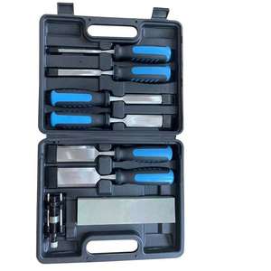 Juego de 8 cinceles de acero industriales para tallado de madera con guía de afilado, piedra de afilar y estuche de almacenamiento, puntas en V de 1/4"-1-1/2", para bricolaje - Product Image 6