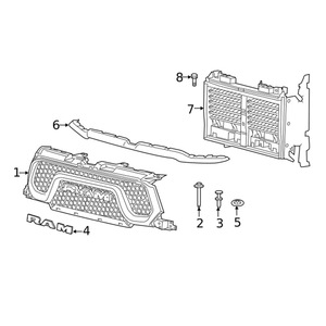 Ram 1500 Trx Grille With <b>Camera</b> Hole 68528996aa For 2021 2023 Upgrade - Product Image 3
