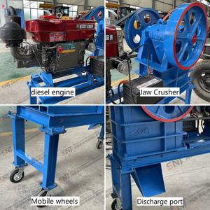 Trituradora de Mandíbulas Móvil Compacta y Duradera PE150x250 para Triturar Guijarros de Río, Grava, Granito, Trituradora de Mandíbulas Diésel - Product Image 4