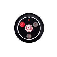 Système d'appel sans fil pour serveurs CTW09 : Pager montre + Boutons d'appel ronds CTT13 à 4 touches pour Restaurants, Bars et Salons de Chicha