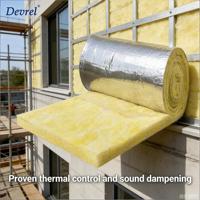 Rouleau d'isolation en laine de verre au design moderne pour cloison, insonorisation, contrôle acoustique, haute performance