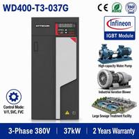 Variador de Frecuencia HYTECON de Grado Industrial, 50HP, 37kW, CA, 380V, Trifásico, con Control Vectorial para Producción Pesada