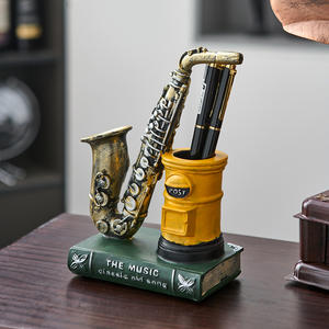 Vintage Saxophone <span class=keywords><strong>Violon</strong></span> Livre <span class=keywords><strong>D</strong></span>écoration Résine porte-plume <span class=keywords><strong>D</strong></span>écoration Salon <span class=keywords><strong>Étude</strong></span> Bureau <span class=keywords><strong>D</strong></span>écoration - Product Image 6