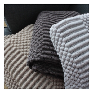 Couverture <span class=keywords><strong>en</strong></span> <span class=keywords><strong>laine</strong></span> tricotée pour lits avec pompon Manta Cobertor Couvertures épaisses <span class=keywords><strong>en</strong></span> tricot épais <span class=keywords><strong>Plaid</strong></span> de canapé Décoration de Noël pour la maison - Product Image 2
