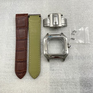 Kit de modification de mouvement NH35 pour montre carrée <span class=keywords><strong>Seiko</strong></span>, bracelets en cuir, boîtier en acier inoxydable 38 mm, pièces de montre NH35 - Product Image 3