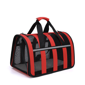 Sac de transport <span class=keywords><strong>pour</strong></span> animaux de compagnie personnalisé à quatre côtés avec fenêtre en maille PC et poche latérale <span class=keywords><strong>pour</strong></span> tablette, respirant, portable, écologique - Product Image 2