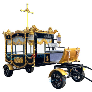 White Electric Vehicles Funeral Vintage Car Supplier Electric High Quality Funeral Classic Hearse Special Transportation - Product Image 1
