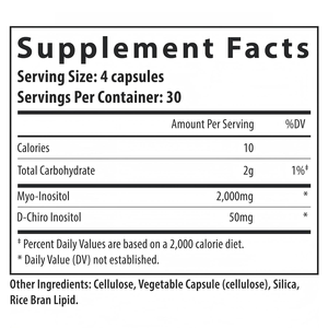 Suplemento Vegano en Cápsulas OEM/ODM para Mujeres, Mezcla de Mio-Inositol y D-Chiro-Inositol 40:1, Vitamina D3, Dosis de Ashwagandha en Polvo - Product Image 2