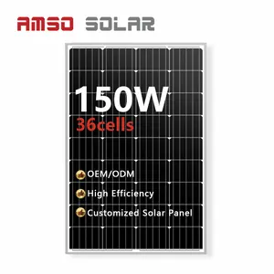 고효율 150 와트 160 와트 170 와트 180 와트 190 와트 200 와트 패널 태양 150 와트 태양 전지 패널 태양 시스템