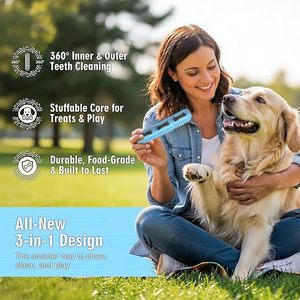 Jouet à mâcher dentaire en silicone pour chien, brosse à dents en poils, jouet interactif pour nettoyer les dents, pour chiens de petite et moyenne taille - Product Image 2