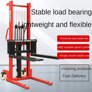 Nuevo almacén de pasillo estrecho, mini carretilla elevadora hidráulica manual del apilador del hotel 200kg para la venta - Product Image 2