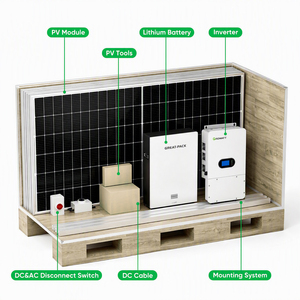 ชุดระบบพลังงานแสงอาทิตย์แบบไฮบริดสำหรับที่อยู่อาศัย 3kW 5kW 6kW 8kW 10kW ระบบไฮบริดออฟกริด ระบบพลังงานแสงอาทิตย์ครบชุดสำหรับบ้าน - Product Image 4