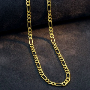Chaîne Figaro plaquée or 14K, 18K, 24K en gros, design moderne, chaînes de mode en laiton doré, colliers - Product Image 4